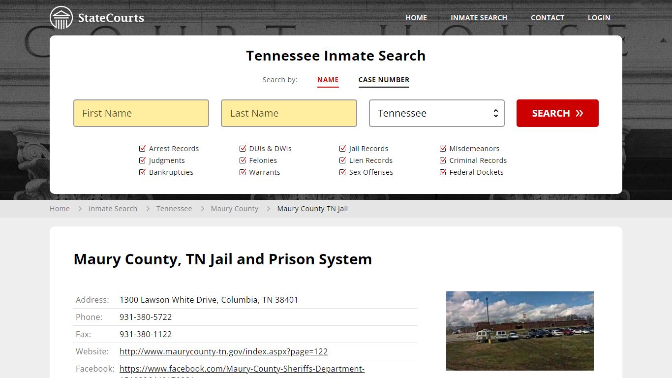 Maury County TN Jail Inmate Records Search, Tennessee - State Courts